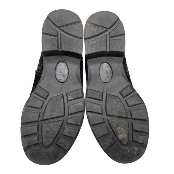 Earth Origins Womens Roxana Black Suede Elastic Block Heel Ankle Bootie Size 6M - Picture 8 of 12